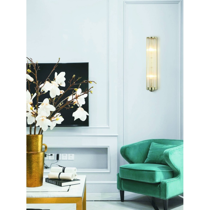 Open Design OR81572 - Applique murale FIATTO 2xE14/12W/230V laiton