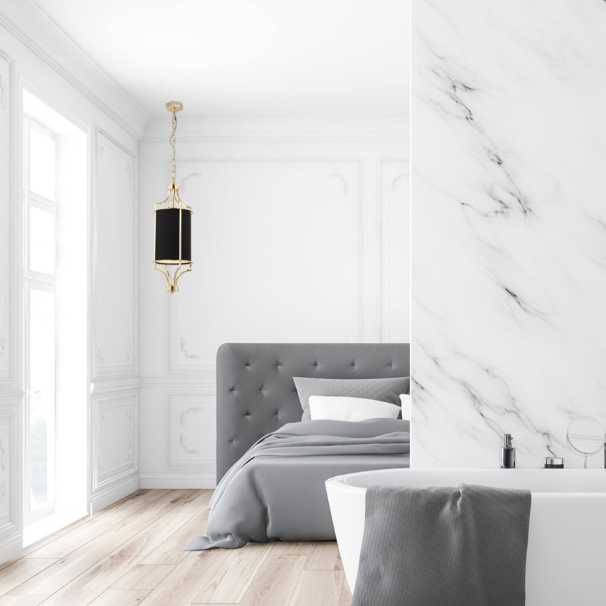 Open Design OR84108 - Lustre sur chaîne LUNGA 1xE27/15W/230V doré/noir