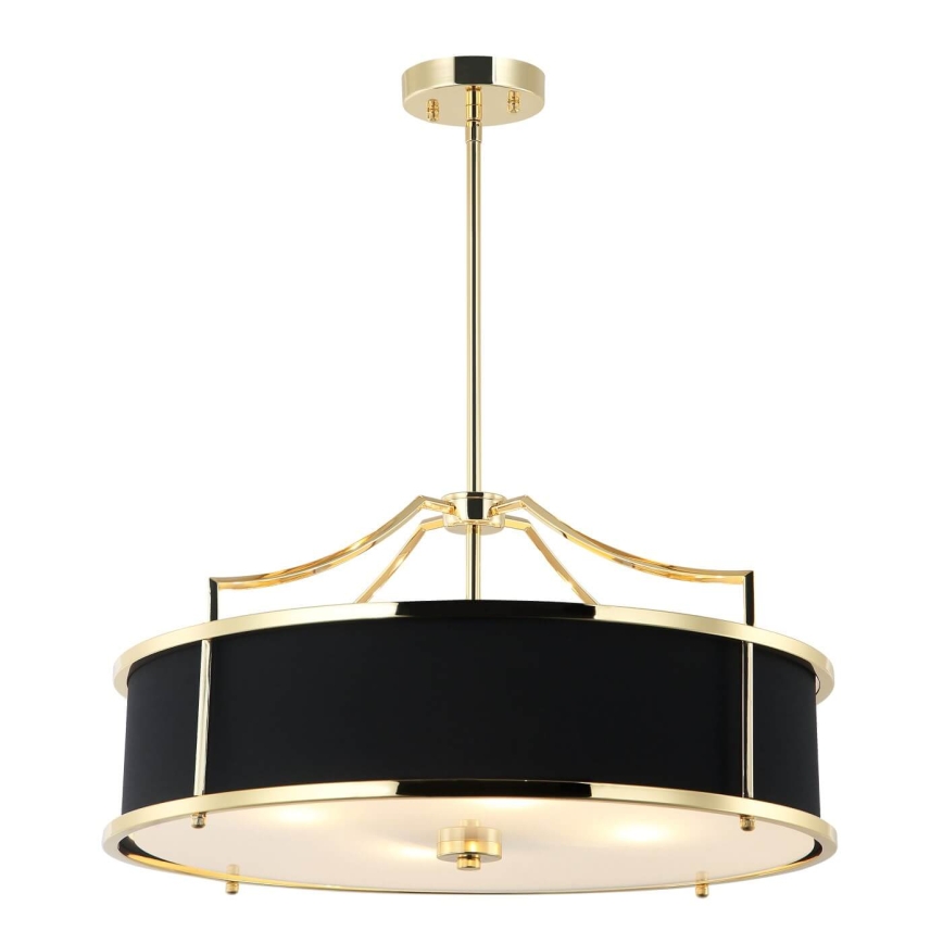 Open Design OR84146 - Lustre sur tige STANZA 4x E27/15 W/230 V Ø 55 cm doré/noir