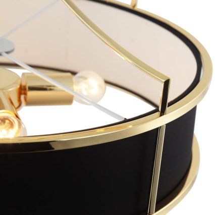 Open Design OR84146 - Lustre sur tige STANZA 4x E27/15 W/230 V Ø 55 cm doré/noir