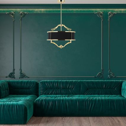 Open Design OR84160 - Lustre sur tige STESSO 4xE27/15W/230V Ø 55 cm doré/noir