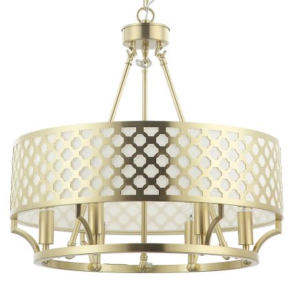 Open Design OR84382 - Lustre VERNO sur chaîne, 6 x ampoules E14 (12 W chacune), 230 V, laiton