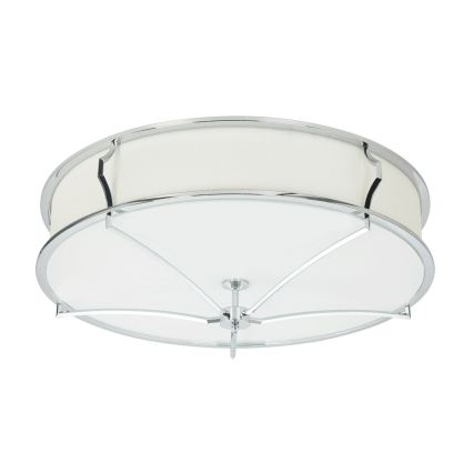 Open Design OR84429 - Plafonnier STESSO 6xE27/12W/230V Ø 85 cm chrome brillant/blanc