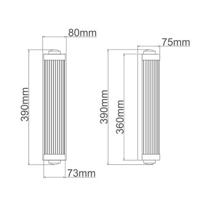 Open Design OR84474 - Applique murale pour salle de bains FUMI 2xG9/8W/230V IP44 chromé brillant