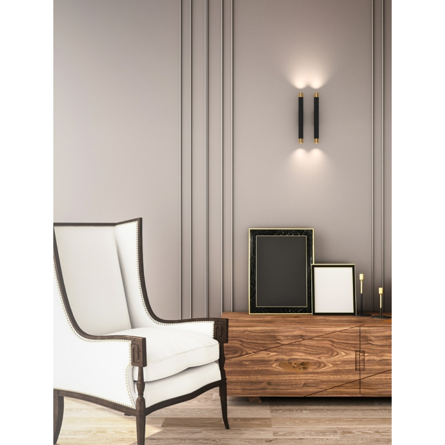 Open Design OR84573 - Applique murale Q 2xG9/3,5W/230V noire/dorée