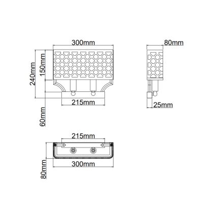 Open Design OR84603 - Applique murale VERNO 2xE14/12W/230V laiton