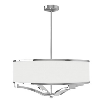 Open Design OR84801 - Lustre sur tige GERDO 4xE27/12W/230V chrome brillant/blanc