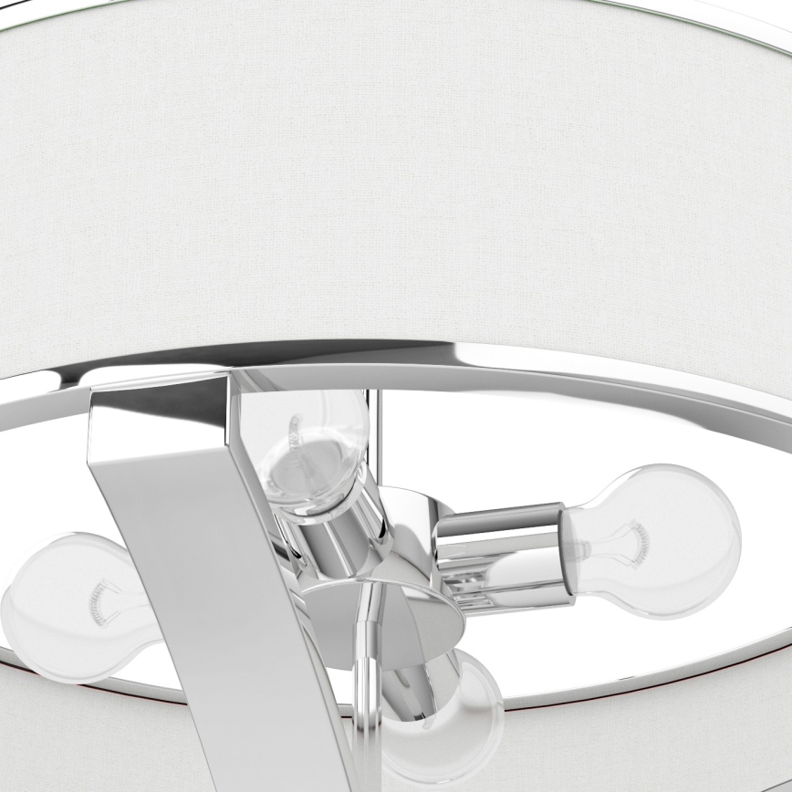 Open Design OR84801 - Lustre sur tige GERDO 4xE27/12W/230V chrome brillant/blanc