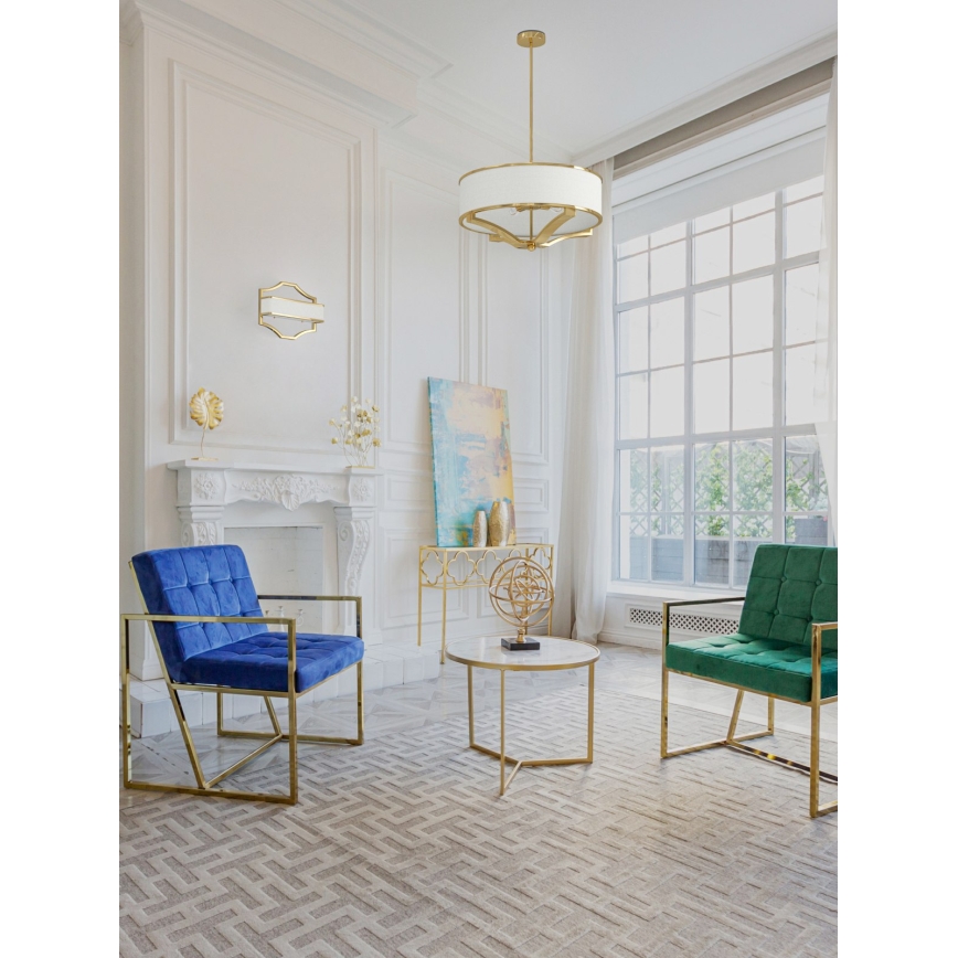 Open Design OR84825 - Lustre sur tige GERDO 4xE27/12W/230V doré/blanc