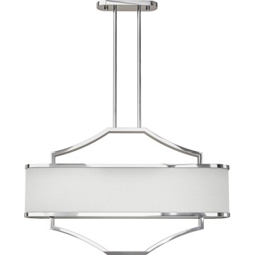 Open Design OR84849 - Lustre sur tige GERDO OVALE 6xE14/12W/230V chrome brillant/blanc