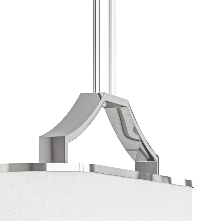 Open Design OR84849 - Lustre sur tige GERDO OVALE 6xE14/12W/230V chrome brillant/blanc