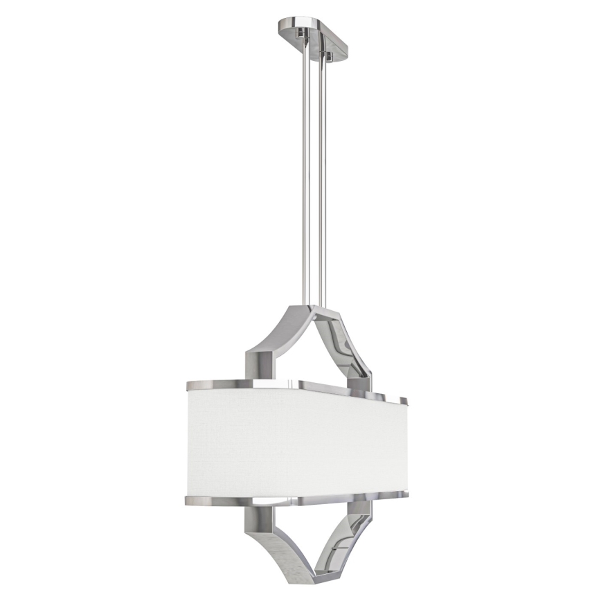 Open Design OR84849 - Lustre sur tige GERDO OVALE 6xE14/12W/230V chrome brillant/blanc