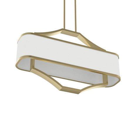Open Design OR84856 - Suspension sur tige GERDO OVALE 6xE14/12W/230V laiton/blanc