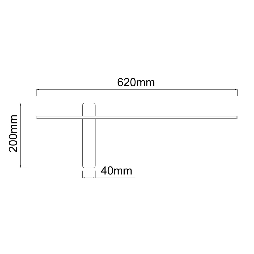 Open Design OR85068 - Applique murale LED BENE LED/7W/230V 62 cm noire