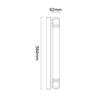 Open Design OR85259 - Éclairage LED pour miroir de salle de bains OMI, 13 W / 230 V, 58 cm, IP44, laiton
