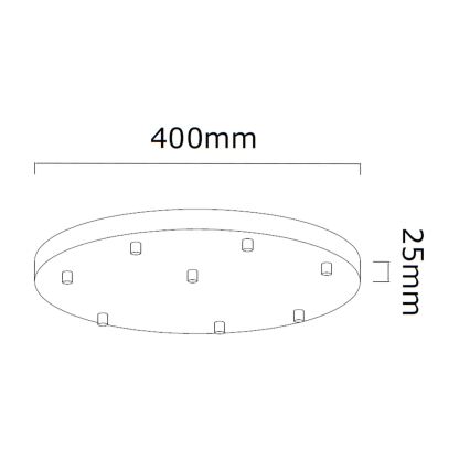 Open Design OR85334 - Suspension sur câble ERO 8xG9/8W/230V dorée