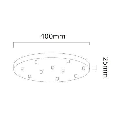 Open Design OR85358 - Suspension sur câble ERO 10xG9/8W/230V, chrome brillant