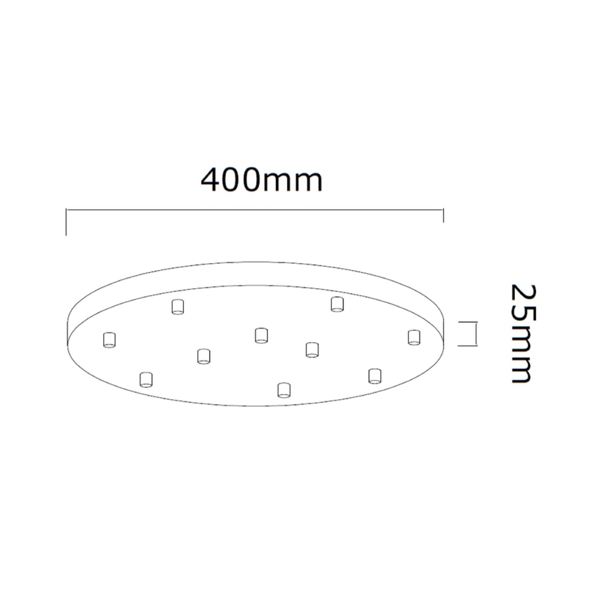 Open Design OR85365 - Suspension sur câble ERO 10xG9/8W/230V dorée