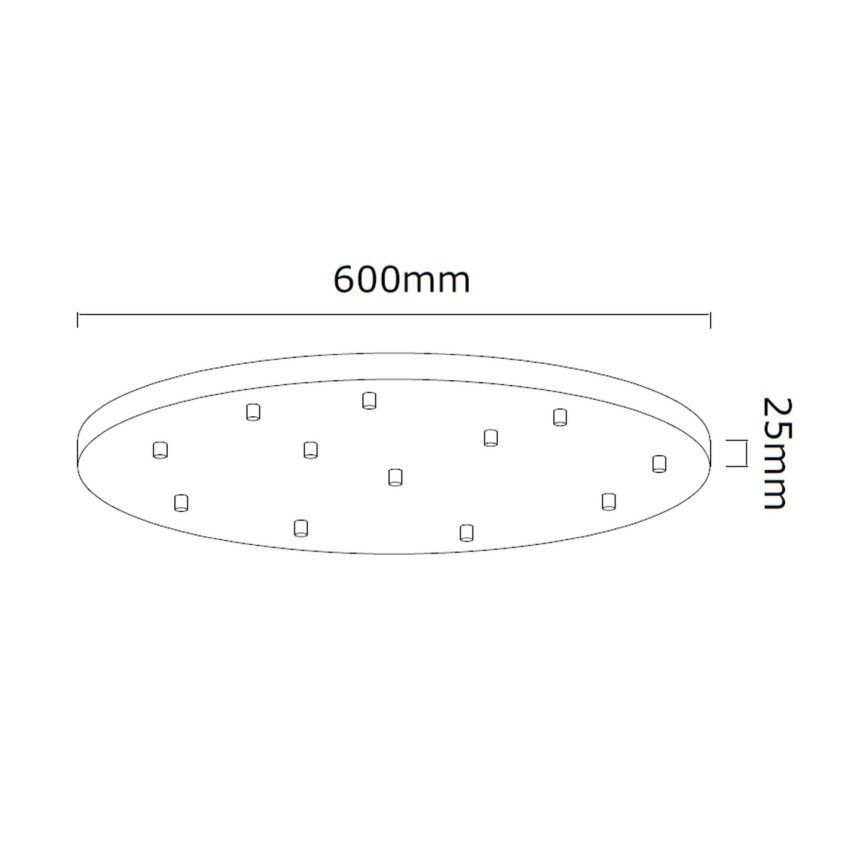Open Design OR85389 - Suspension sur câble ERO 12xG9/8W/230V chrome brillant