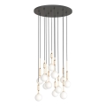 Open Design OR85396 - Suspension ERO sur câbles 12xG9/8W/230V dorée