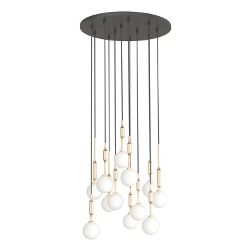 Open Design OR85396 - Suspension ERO sur câbles 12xG9/8W/230V dorée