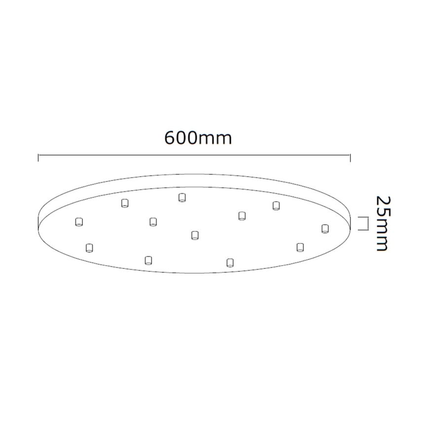 Open Design OR85396 - Suspension ERO sur câbles 12xG9/8W/230V dorée