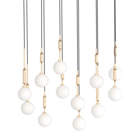 Open Design OR85457 - Suspension sur câble ERO 12xG9/8W/230V dorée