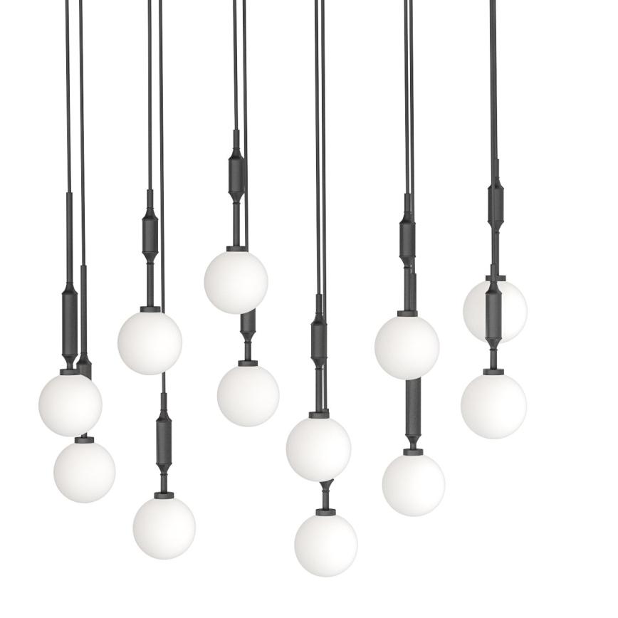 Open Design OR85464 - Suspension sur câble ERO 12xG9/8W/230V noire