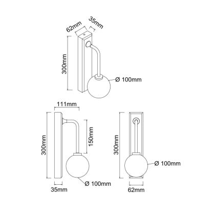 Open Design OR85600 - Applique murale pour salle de bains ERO 1xG9/9W/230V IP44, finition laiton