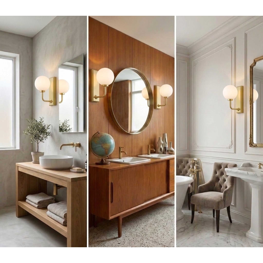 Open Design OR85600 - Applique murale pour salle de bains ERO 1xG9/9W/230V IP44, finition laiton