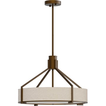 Open Design OR85648 - Suspension sur tige DORETTO 4xE27/15W/230V Ø 50 cm marron/beige
