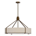 Open Design OR85679 - Lustre sur tige DORETTO 6xE27/15W/230V Ø 70 cm marron/beige