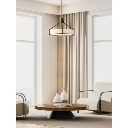Open Design OR85679 - Lustre sur tige DORETTO 6xE27/15W/230V Ø 70 cm marron/beige