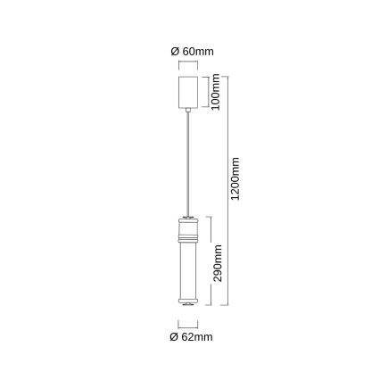 Open Design OR85723 - Suspension LED OMI sur câble, 10 W / 230 V, laiton