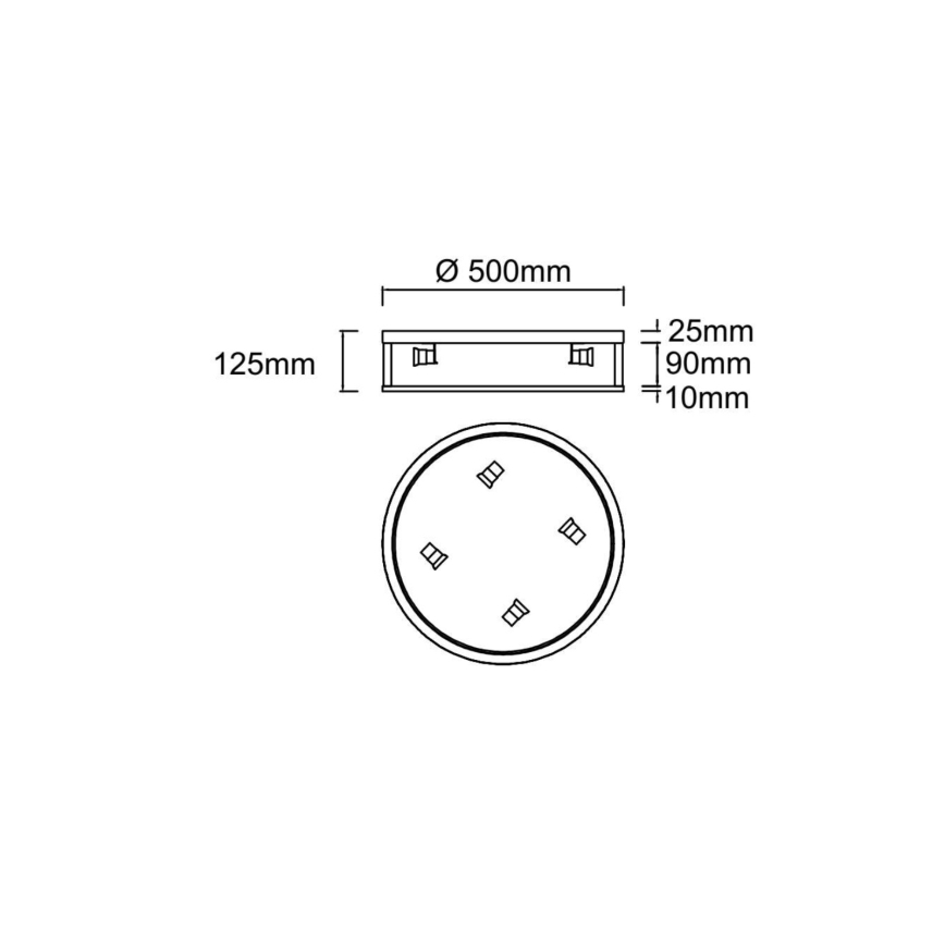 Open Design OR85808 - Plafonnier SANDRO 4xE14/12W/230V Ø 50 cm chrome brillant