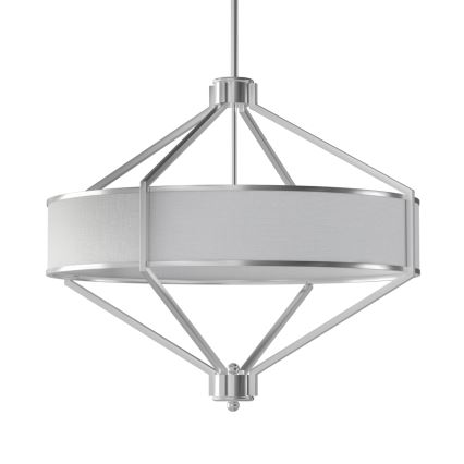 Open Design OR85822 - Suspension sur tige ZUNDO 4xE27/15W/230V chrome mat/blanc