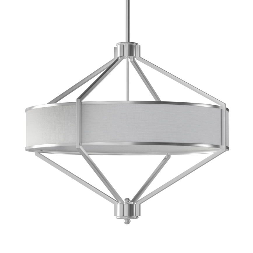 Open Design OR85822 - Suspension sur tige ZUNDO 4xE27/15W/230V chrome mat/blanc