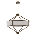 Open Design OR85846 - Lustre sur tige ZUNDO 4xE27/15W/230V marron/beige