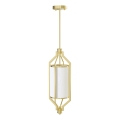 Open Design OR85860 - Suspension sur tige ZUNDO 1xE27/15W/230V laiton/blanc
