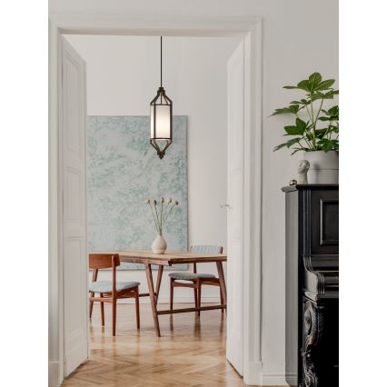 Open Design OR85877 - Suspension ZUNDO sur tige 1xE27/15W/230V brun/beige