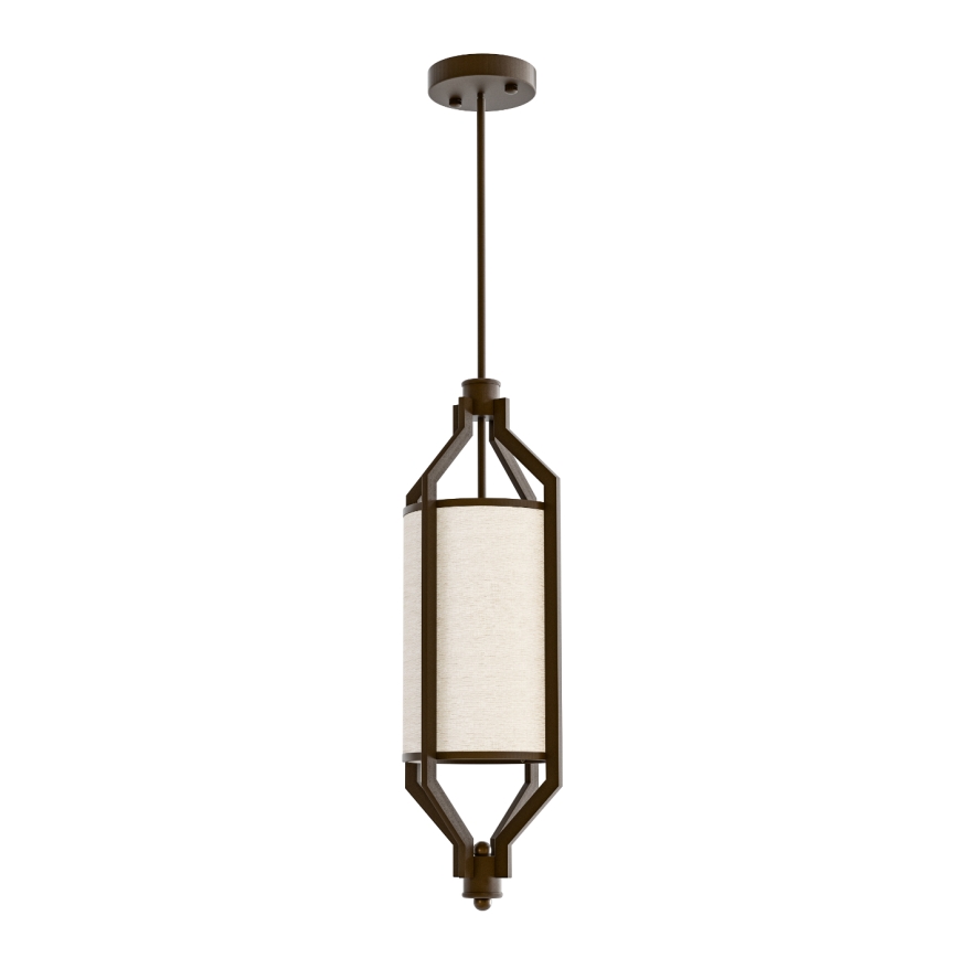 Open Design OR85877 - Suspension ZUNDO sur tige 1xE27/15W/230V brun/beige