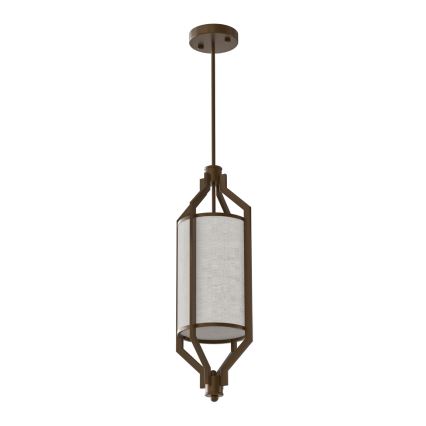 Open Design OR85877 - Suspension ZUNDO sur tige 1xE27/15W/230V brun/beige