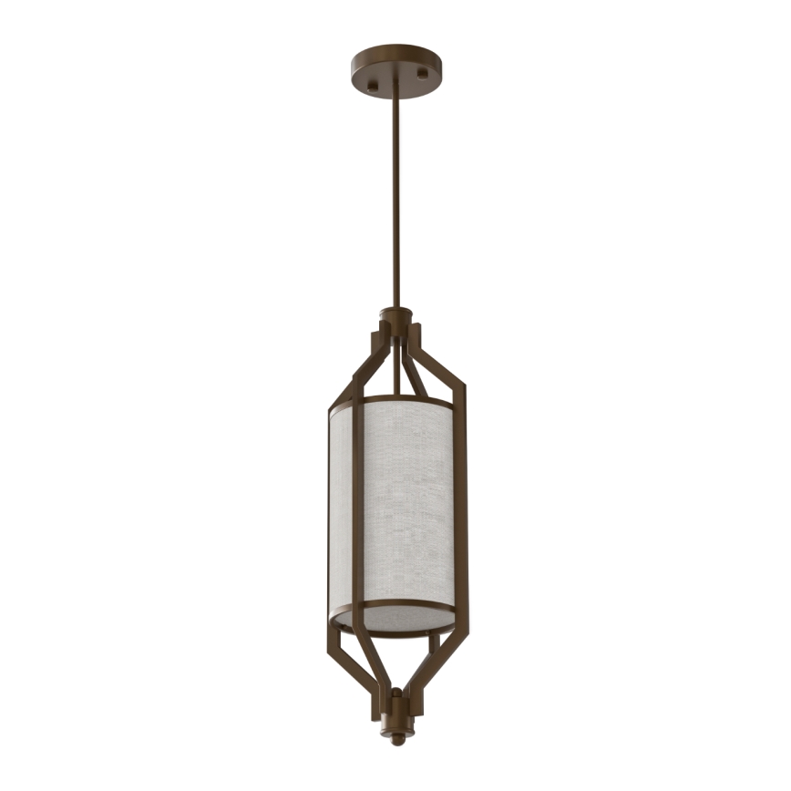 Open Design OR85877 - Suspension ZUNDO sur tige 1xE27/15W/230V brun/beige