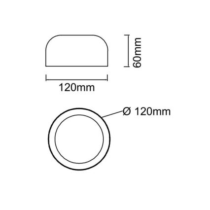 Open Design OR85884 - Plafonnier LED CEDRONE, 8 W, 230 V, 3000/4500/6500 K, Ø 12 cm, blanc