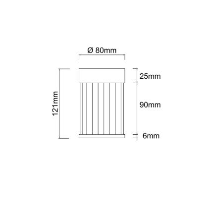 Open Design OR86096 - Spot FIATTO 1xG9/8W/230V laiton
