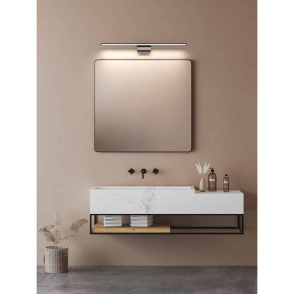 Open Design OR86164 - Luminaire LED pour miroir de salle de bains LUCE, 12 W, 230 V, 3000/4500/6500 K, 91,5 cm, IP44, noir
