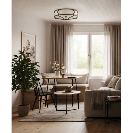 Open Design OR86614 - Plafonnier STESSO 6 x E27 / 12 W / 230 V, Ø 85 cm, marron