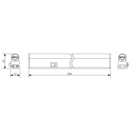 Opple 26831 - Luminaire LED sous meuble de cuisine T5 G5/11W/230V