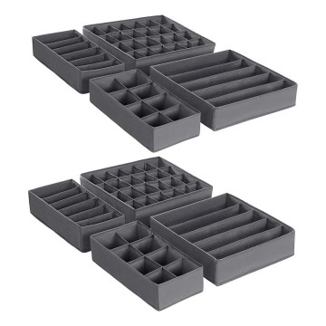 Organisateur de linge pour tiroir GRANT, gris