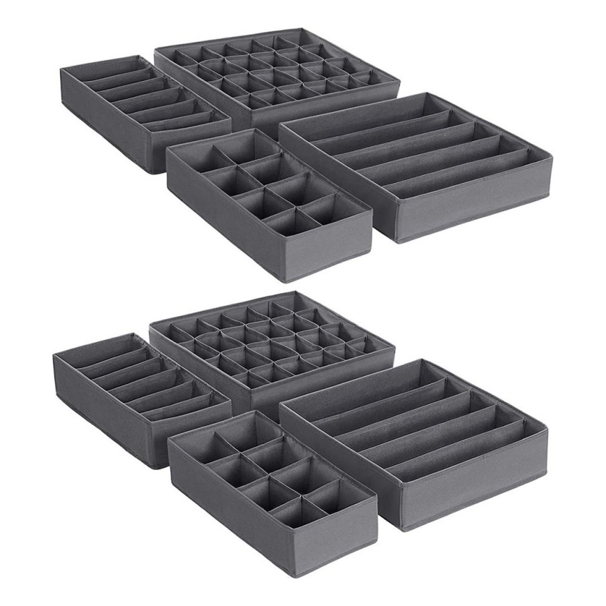Organisateur de linge pour tiroir GRANT, gris